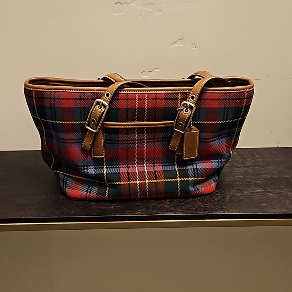 Preppy Coach Plaid Purse